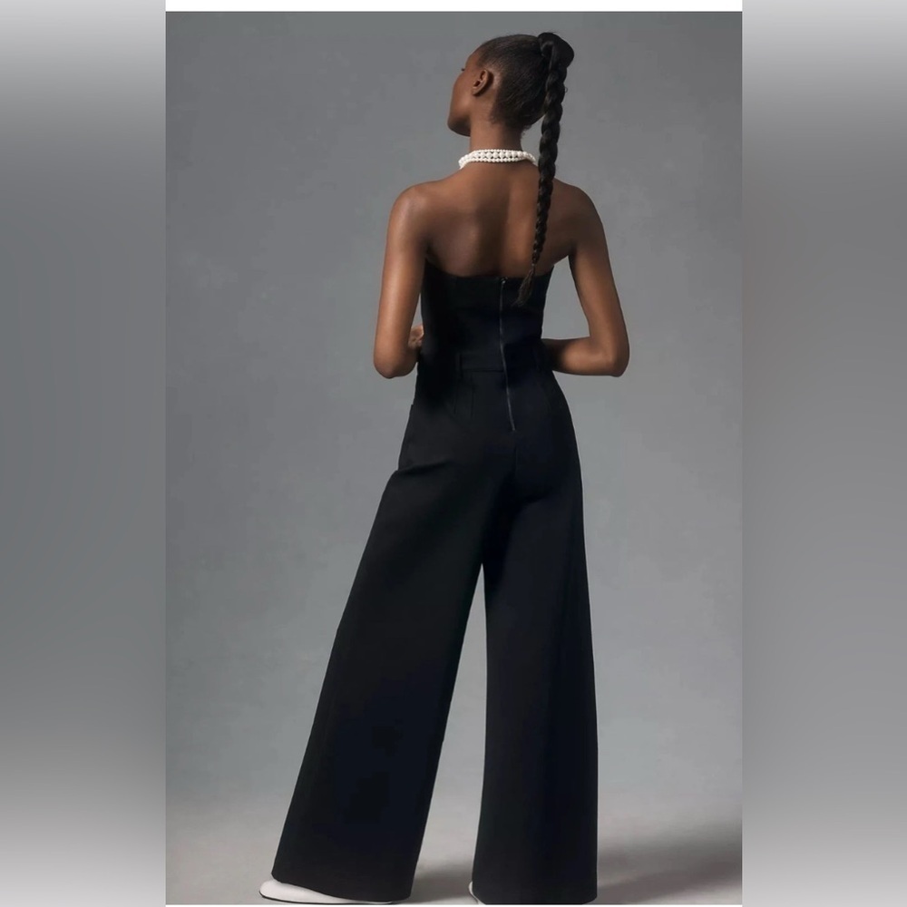 Anthropologie Pilcro NWOT Strapless Black Wide-Leg Jumpsuit - XS - Picture 3 of 16